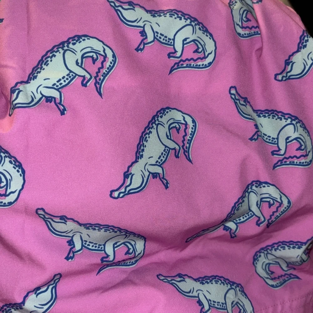 Mens Swim Trunks Gator Pink Resort Quick Dry Built in Liner  NWT